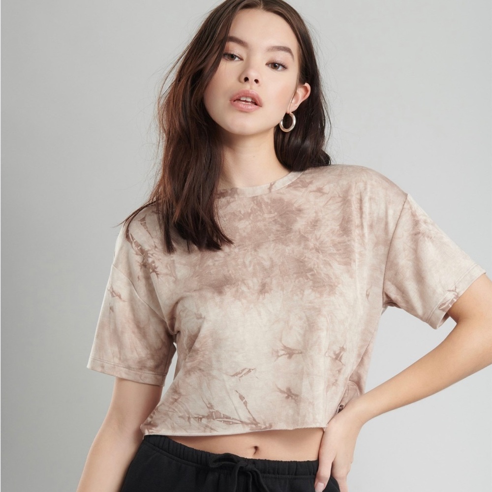 Garage Ultra-Chopped-Tee Brown Tie-Dye